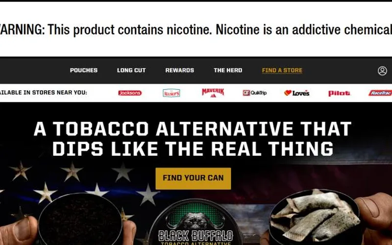 Screenshot: Black Buffalo homepage