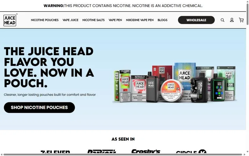 Screenshot: Juice Head homepage